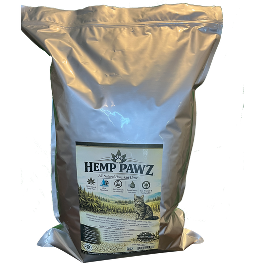 Hemp Pawz All Natural "Hemp Hurd" Kitty Litter Nontoxic "Keeping It Natural" 5 lb