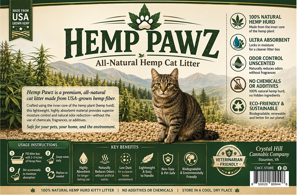 Hemp Pawz™ All-Natural Hemp Hurd Kitty Litter